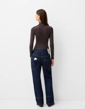 Body de manga larga con cuello alto