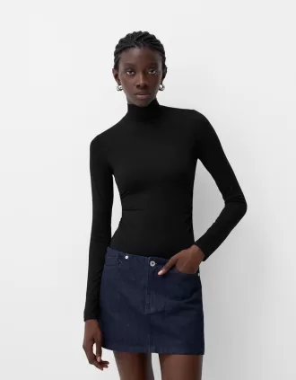 Body de manga larga con cuello alto