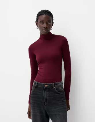 Body de manga larga con cuello alto
