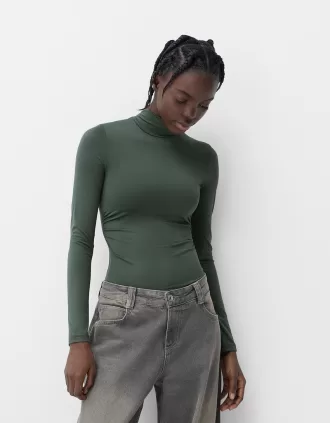 Body de manga larga con cuello alto