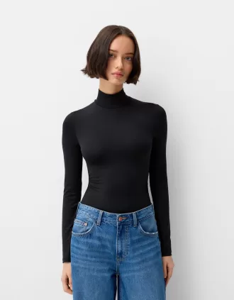 Body de manga larga con cuello alto