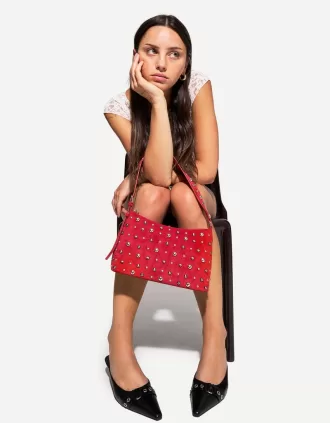 Bolso antelina con tachuelas