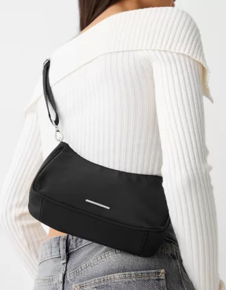 Bolso bandolera multiuso de raso con cadena