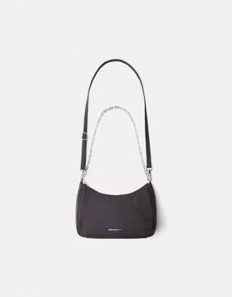 Bolso bandolera multiuso de raso con cadena