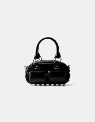 Bolso bowling mini con tachuelas