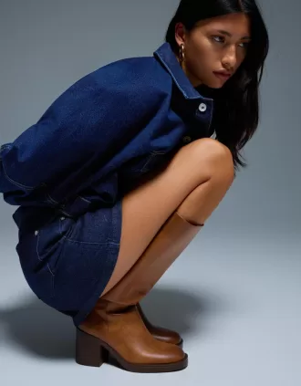 Botas con tacón de bloque
