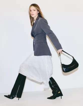 Botas polainas de tacón con hebillas