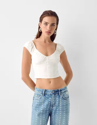 Camisa corta con botones