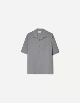 Camisa crepé manga corta