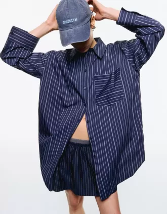 Camisa extralarga rayas