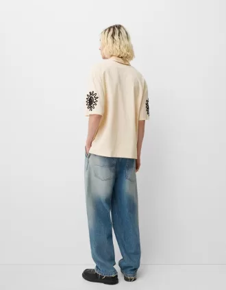 Camisa manga corta bordada