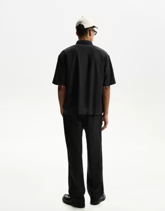 Camisa manga corta mezcla de lino