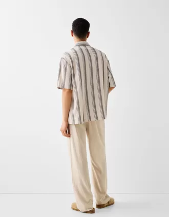 Camisa manga corta rayas rusticas