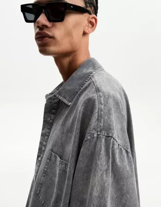 Camisa oversize de manga larga