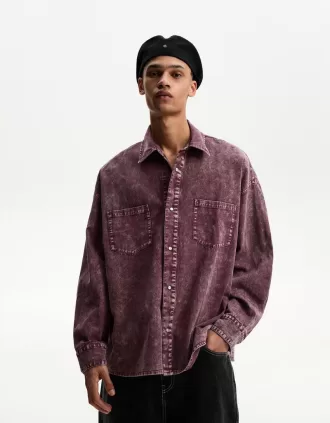Camisa oversize de manga larga