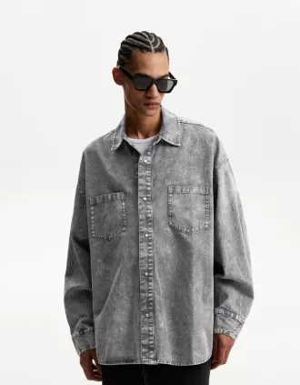 Camisa oversize de manga larga