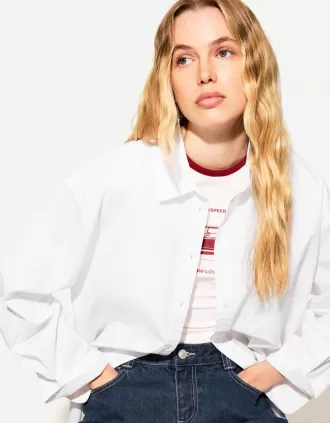 Camisa oversize de popelín