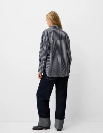 Camisa oversize de popelina