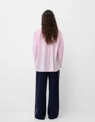 Camisa oversize de rayas de manga larga