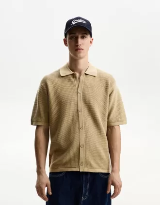 Camisa textura manga corta
