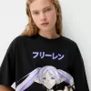 Camiseta Frieren oversize de manga corta