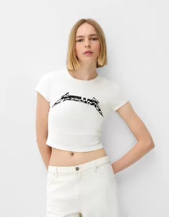 Camiseta ajustada Metallica de manga corta