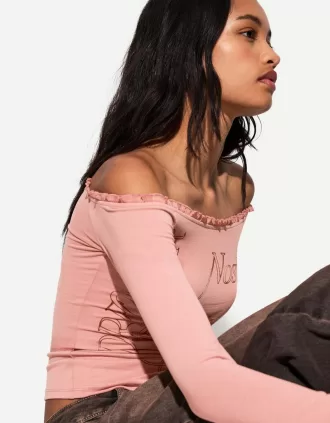 Camiseta asimétrica manga larga