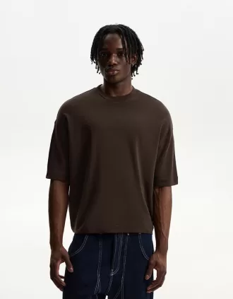 Camiseta boxy manga corta