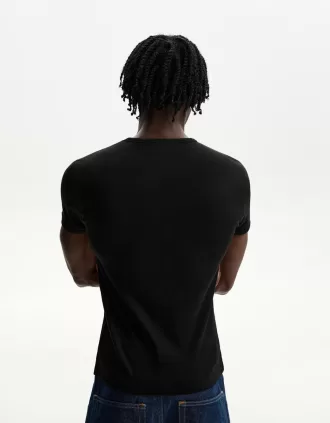Camiseta canalé manga corta