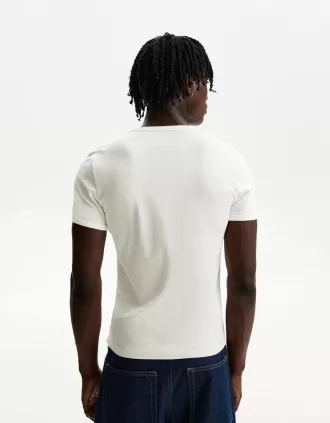 Camiseta canalé manga corta