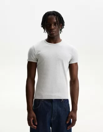 Camiseta canalé manga corta