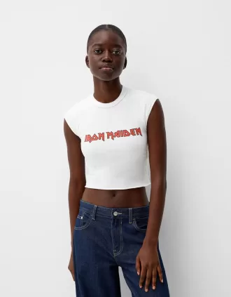 Camiseta corta Iron Maiden de manga corta