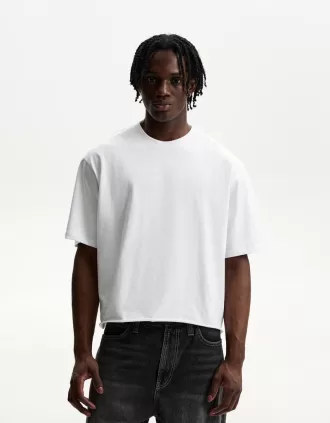 Camiseta cropped manga corta