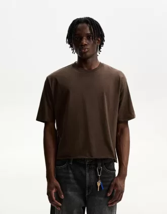 Camiseta cropped manga corta