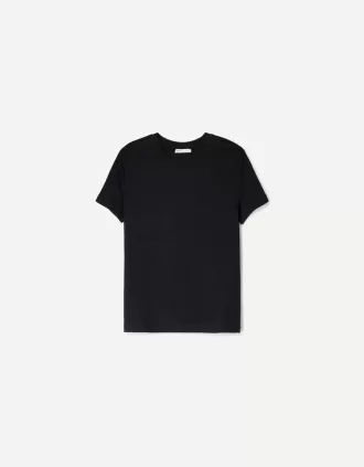 Camiseta de algodón grueso de manga corta