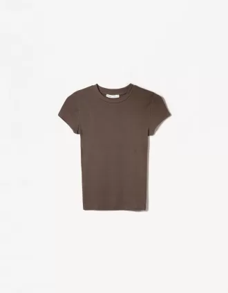 Camiseta de manga corta con cuello redondo