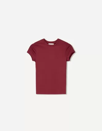 Camiseta de manga corta con cuello redondo
