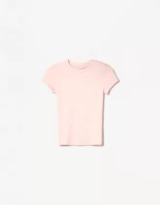 Camiseta de manga corta con cuello redondo