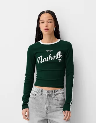 Camiseta de manga larga con estampado