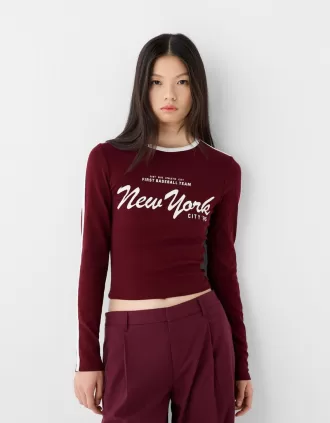 Camiseta de manga larga con estampado