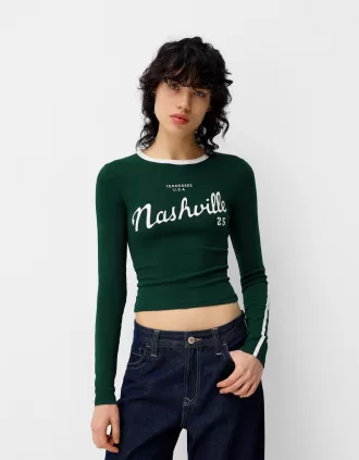 Camiseta de manga larga con estampado