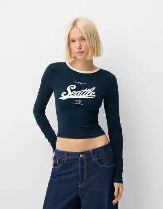 Camiseta de manga larga con estampado