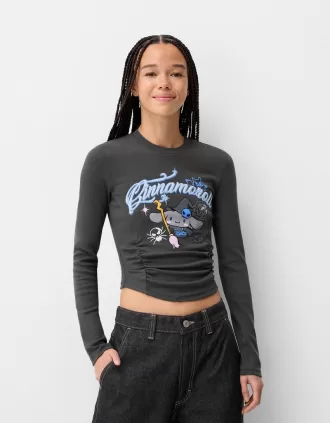 Camiseta de manga larga con estampado Cinnamoroll
