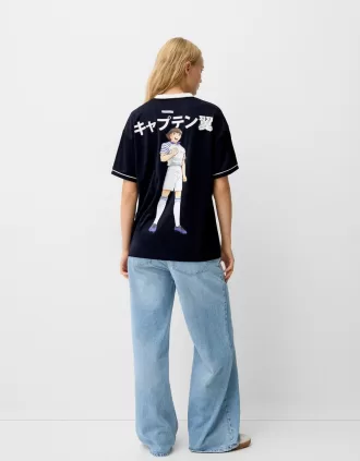 Camiseta deportiva Captain Tsubasa de manga corta