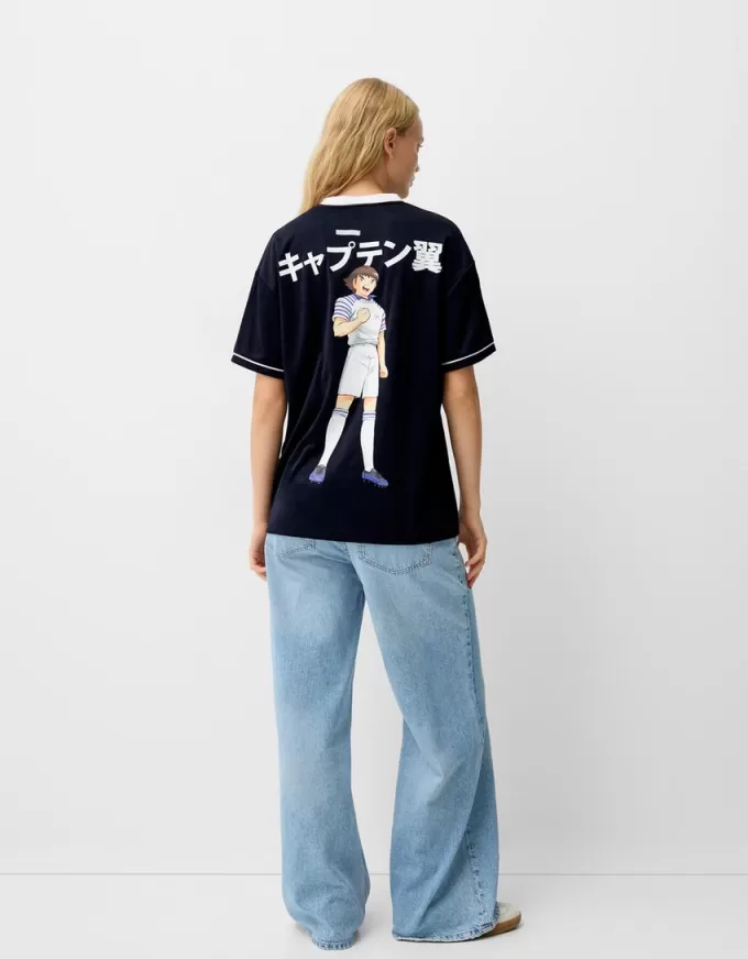 Camiseta deportiva Captain Tsubasa de manga corta