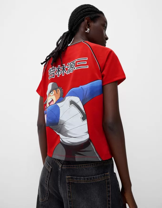 Camiseta deportiva Captain Tsubasa de manga corta