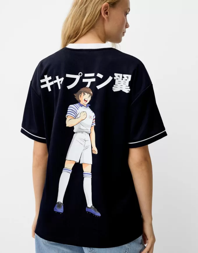 Camiseta deportiva Captain Tsubasa de manga corta