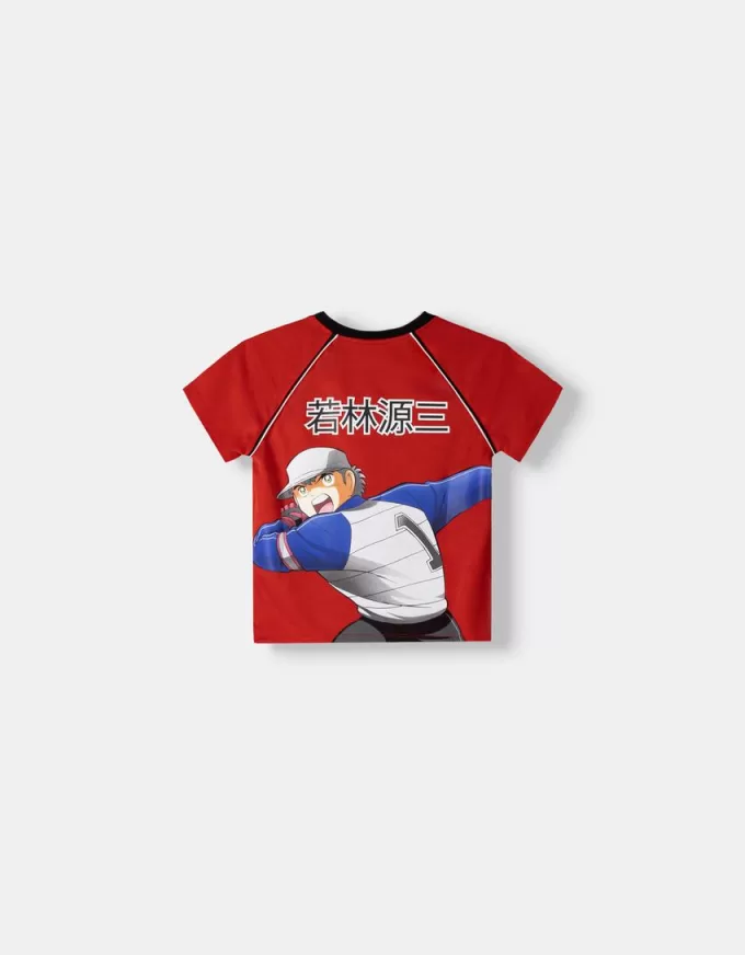 Camiseta deportiva Captain Tsubasa de manga corta