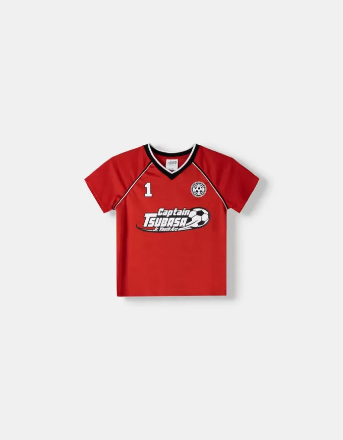 Camiseta deportiva Captain Tsubasa de manga corta