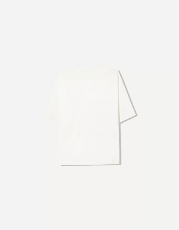 Camiseta estampada con cuello en V y manga corta
